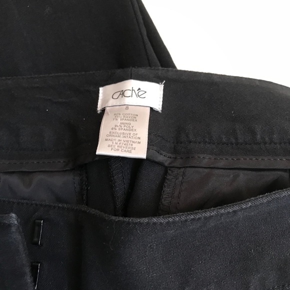 Cache Pants Black Ankle Size 8 - Picture 3 of 11
